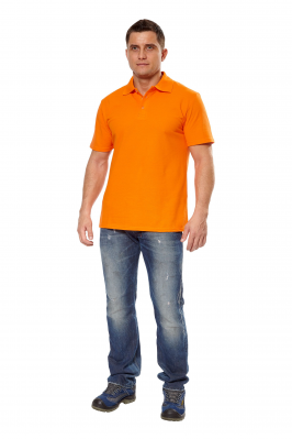 Рубашка "ПОЛО" короткий рукав оранжевый